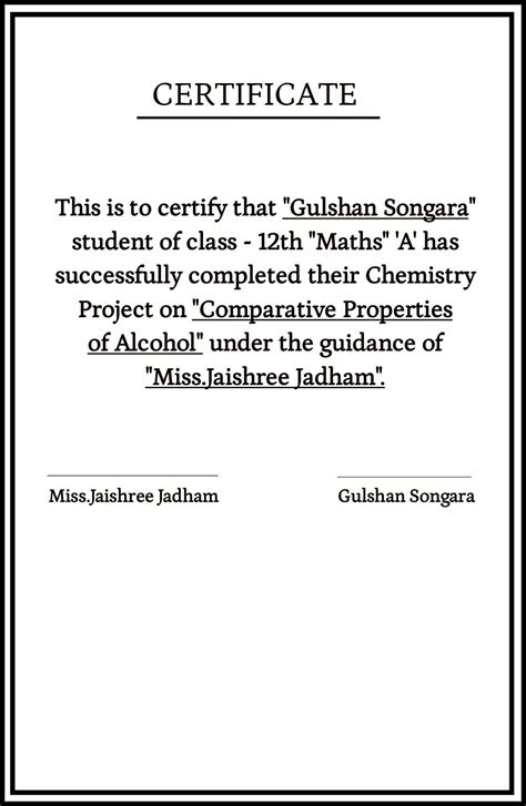 Certificate of Assignment .